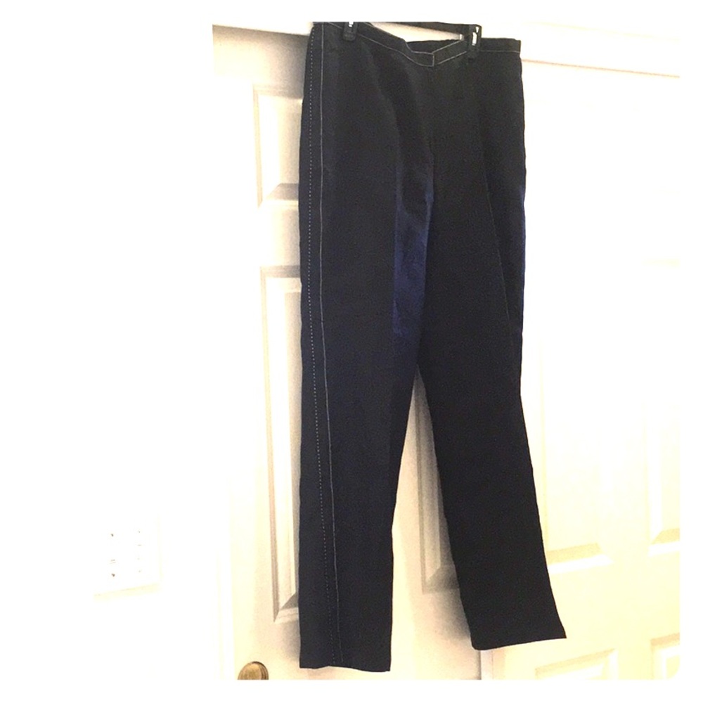 Alain Weiz Black Linen Pant Size 18. - image 1